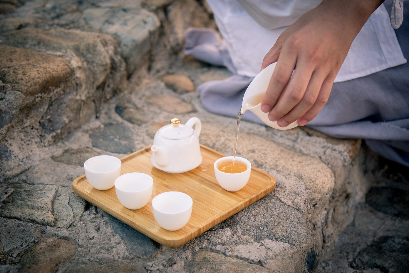 Set da tè in porcellana bianca - Zen 17