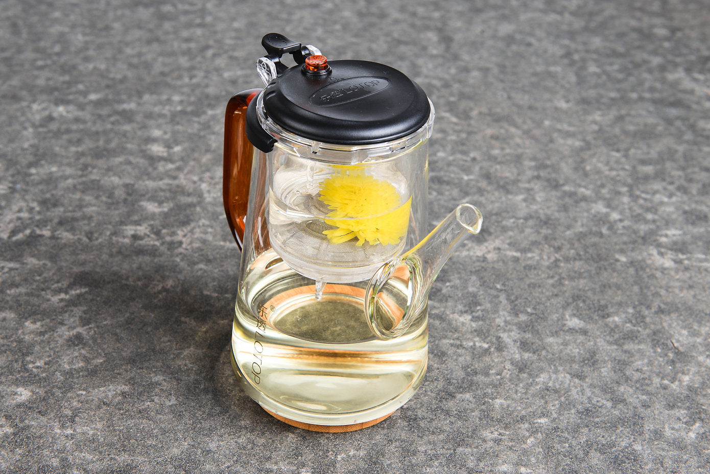 Glass teapot with pressure filter - mod. 01/mod. 03