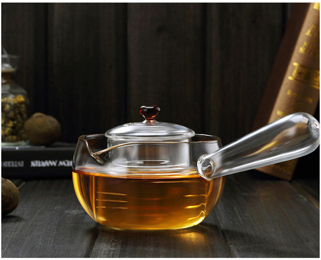 Bollitore speciale pyrex con manico