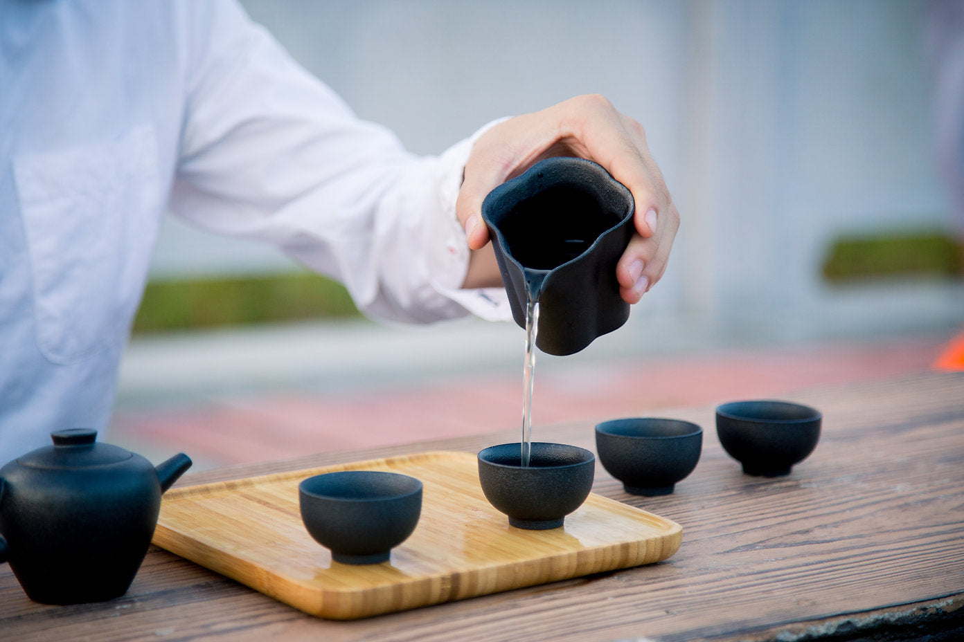 Black Ceramic Tea Set - Zen 17